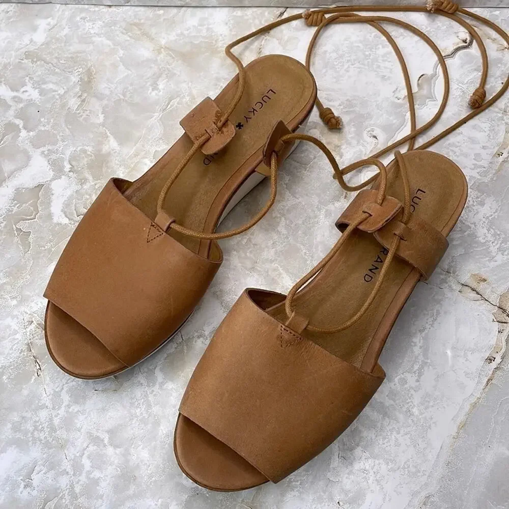 Lucky Brand platform gladiator style wedges
